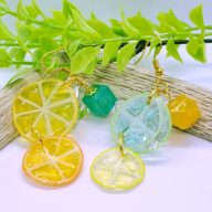贅沢柑橘4種の切り絵ピアス/イヤリング