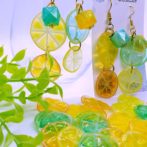 柑橘系切り絵イヤーアクセサリー