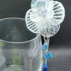 切り絵花簪ホワイト