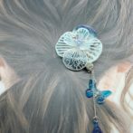 切り絵花クリップ白有料オプション付き