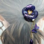 切り絵花クリップ青有料オプション付き