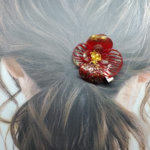 熱く輝く感情の花[ヘアクリップ]