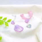 切り絵花弁薄紫