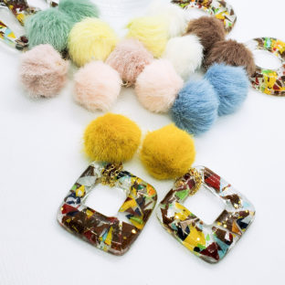 冬景色[菱形中]ピアス/イヤリング