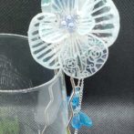 切り絵花簪ホワイト