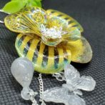 切り絵花簪ゴールド