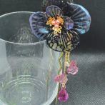 切り絵花簪ブラック