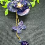 切り絵花簪ブルー