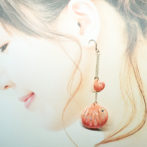 切り絵花弁薄桃着画