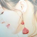 切り絵花弁桃着画