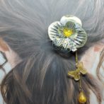 切り絵花クリップ銀有料オプション付き