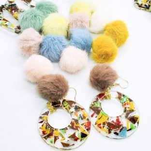 冬景色[丸型]ピアス/イヤリング