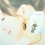 フランスパン切り絵イヤーアクセサリー着画