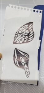 切り絵下絵固定