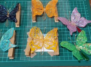 蝶々切り絵かんざし
