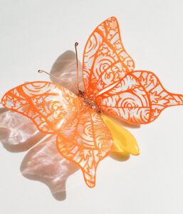 蝶々切り絵オレンジ