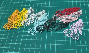 チューリップの切り絵