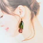 赤チューリップ切り絵着画