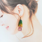 紫チューリップ切り絵着画