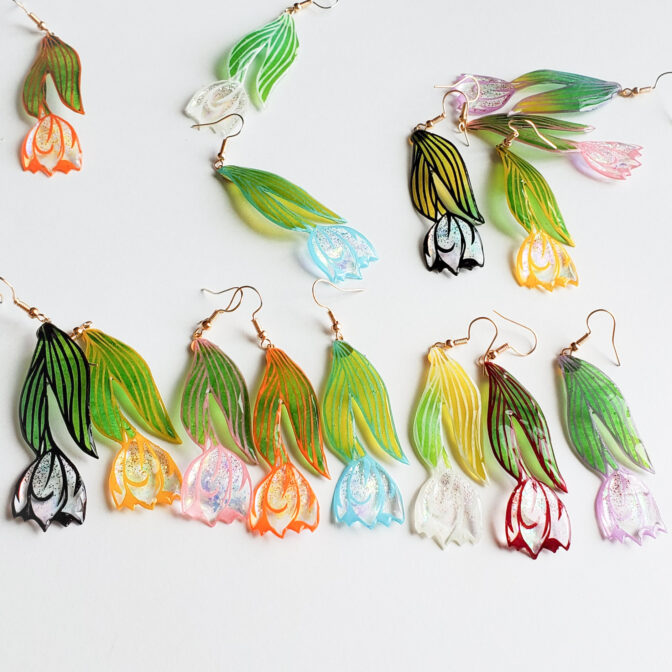 切り絵チューリップ集合