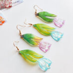 切り絵チューリップ青紫