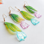 切り絵チューリップ青紫