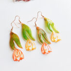 切り絵チューリップオレンジ黄色