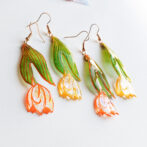 切り絵チューリップ黄色オレンジ