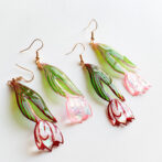 切り絵チューリップ赤ピンク