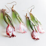 切り絵チューリップ赤ピンク