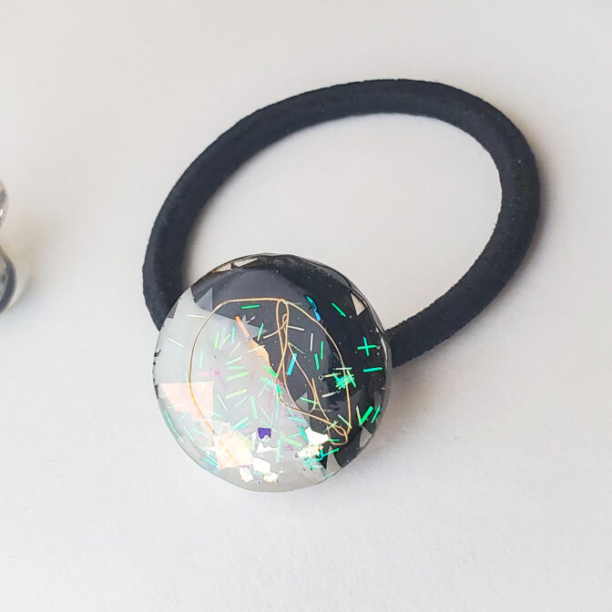 モノクロサークルヘアゴム