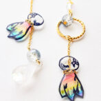 てるてるぼうずの切り絵ピアス/イヤリング