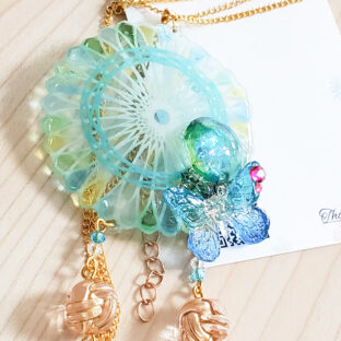 [一点もの]スピログラフの切り絵ネックレス