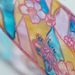 切り絵レジンブックマーカー　桜チョウ